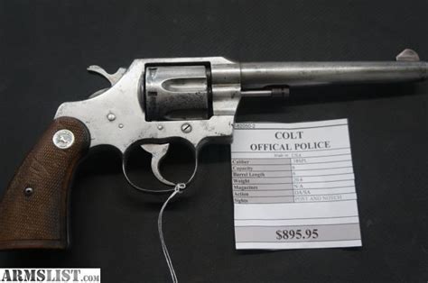 Armslist For Sale Colt Official Police