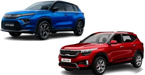 Toyota Urban Cruiser Hyryder Vs Kia Seltos Specs Features Comparison Car Blog India