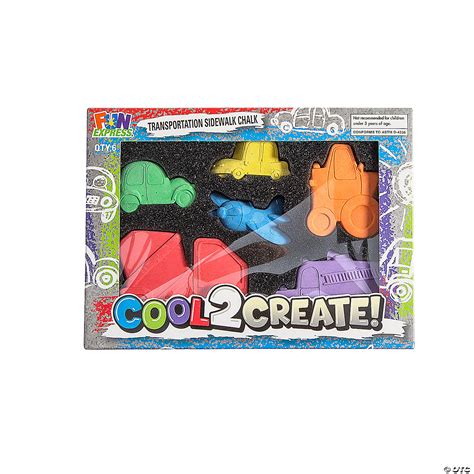 Cool2create Vehicle Shaped Sidewalk Chalk Sets Fun Express