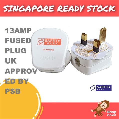 Britz Pin Plug A With Fuse Fused Plug Singapore Safety Mark Psb