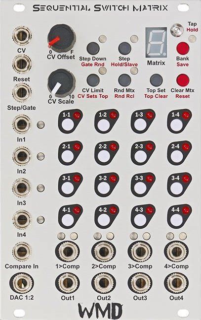 WMD Sequential Switch Matrix (SSM) - Eurorack Module on ModularGrid