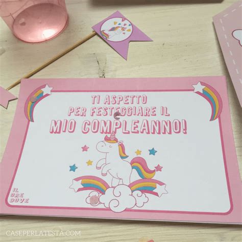 Goauguri Biglietti Invito Compleanno Da Stampare Unicorno