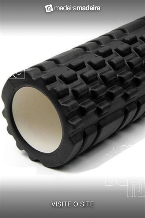 Rolo Massagem Preto Foam Roller Libera O Miofascial Madeiramadeira