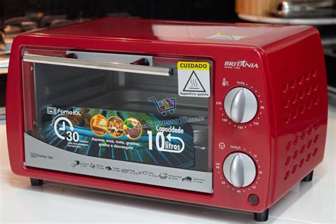 Mini Forno El Trico Litros Forma Brit Nia Vermelho Forno