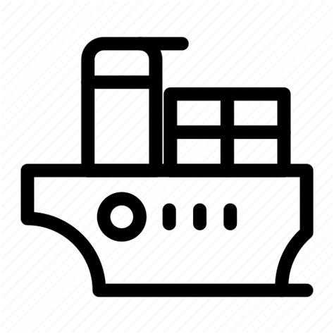 Delivery Logistic Sea Ship Shipping Transportation Water Icon