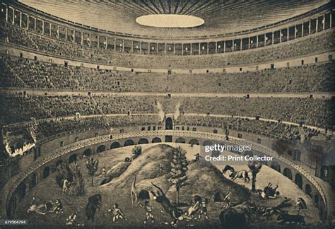 Roma - Colosseum - Reconstruction of a hunt of wild animals', 1910 ...