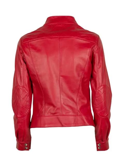 Womens Cafe Racer Real Leather Jacket Shop This Classy Red Jacket