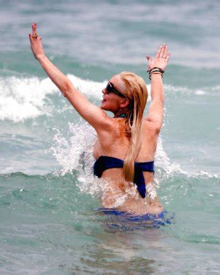 Lindsay Lohan In Bikini On Miami Beach BOOB Slip Porn Pictures XXX Photos Sex Images