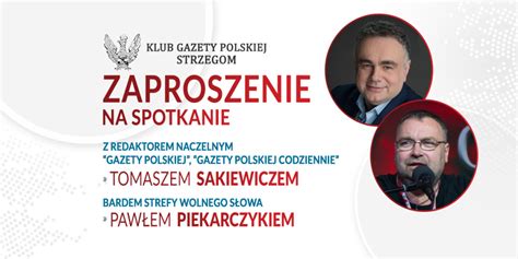 Kluby Gazety Polskiej STRZEGOM ZAPROSZENIE 13 09 Spotkanie Z Red