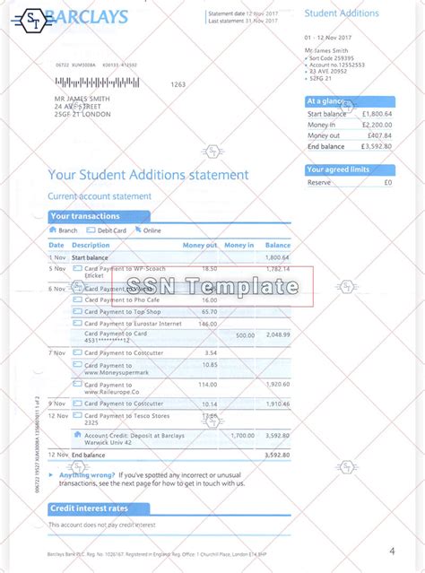 Barclays Bank Statement Psd Template Buy Psd Template