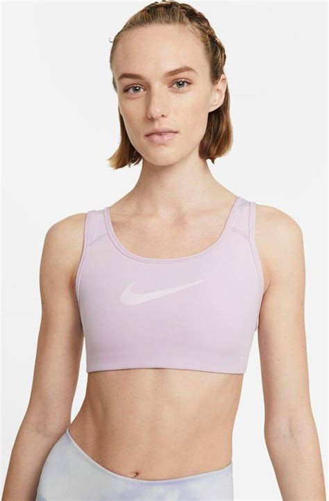 Nike Dri Fit Swoosh Icon Clash Womens Medium Support Non Padded Strappy Sports Bra • Pris