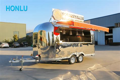 Mobile Pizza Fast Food Truck Fully Equipped Airstream Bbq Food Trailers