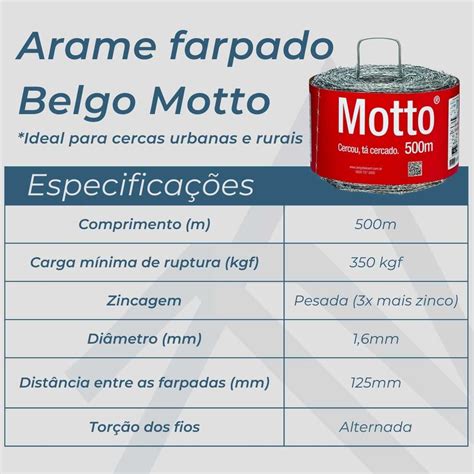 Arame Farpado Motto 500 Metros Casa Do Arame