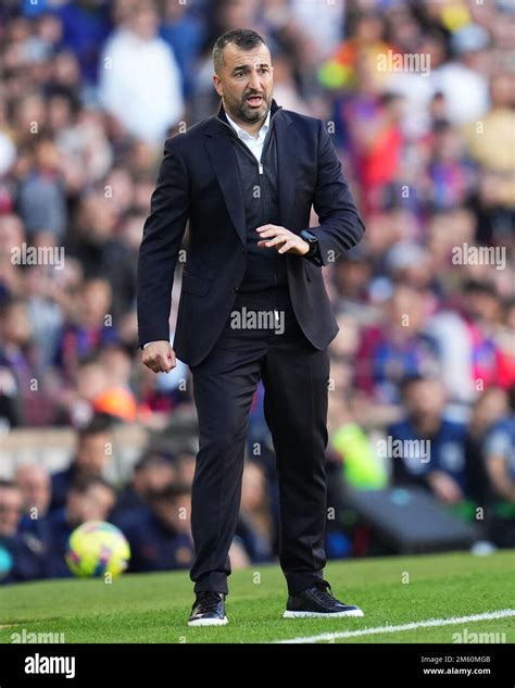 RCD Espanyol head coach Diego Martinez during the La Liga match between ...