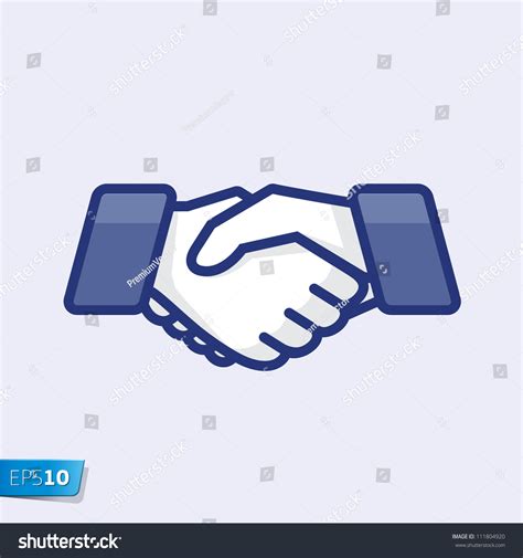 Hand Shake Vector Eps 10 Illustration Stock Vector (Royalty Free) 111804920