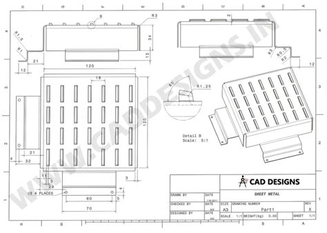 Sheet Metal Practice Design In CATIA V5 With Drawing Sheet CAD Designs