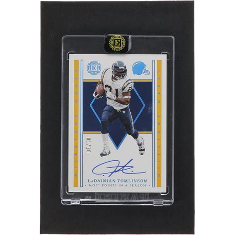 LaDainian Tomlinson 2022 Panini Encased Milestone Marks Sapphire 11 AU