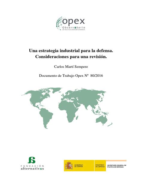 Una Estrategia Industrial Para La Defensa Pdf Presupuesto Business