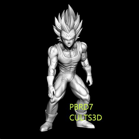 Archivo Stl Vegeta Figura Dragon Ball Cabezon・modelo De 58 Off