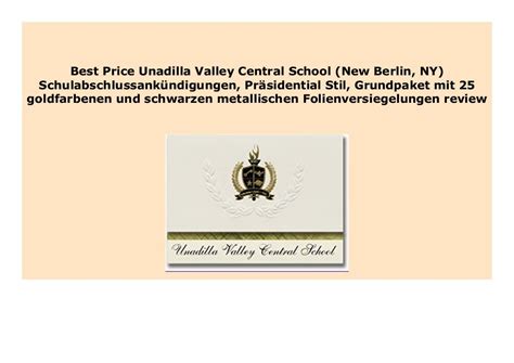 NEW Unadilla Valley Central School (New Berlin, NY) Schulabschlussank…