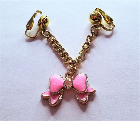 Bow Pussy Jewelry Labial Clip Erotic Vaginal Jewelry Non Piercing