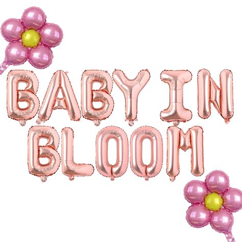 Rose Gold Baby In Bloom Baby Shower Party Decorations Welcome Baby