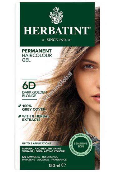 Permanent Haircolor Gel D Dark Golden Blonde Herbatint