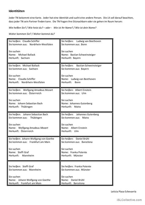 Rollenspiel Identit Ten Improvisatio Deutsch Daf Arbeitsbl Tter Pdf Doc