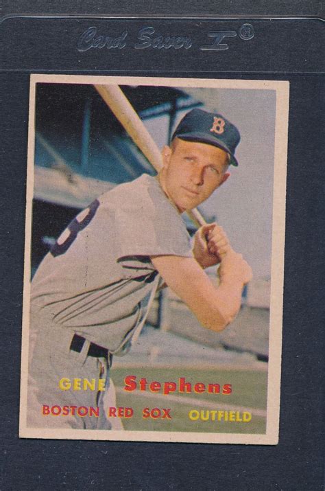 1957 Topps 217 Gene Stephens Red Sox EX MT 2104 EBay