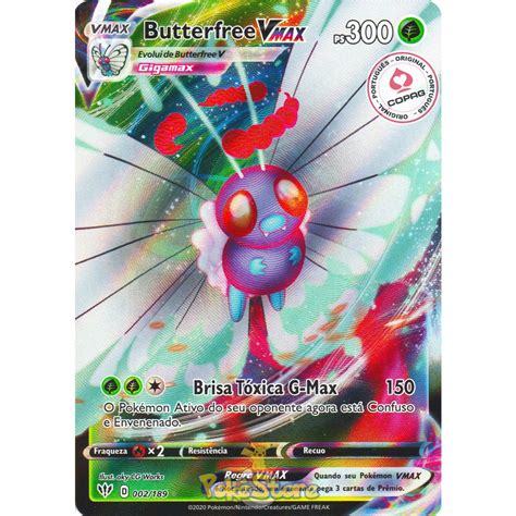 Carta Pokemon Butterfree Vmax Portugu S Card Original Copag V Max