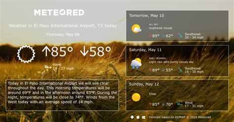 El Paso International Airport, TX Weather 14 days - Meteored