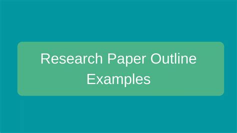 Research Paper Outline - The Ultimate Guide with Examples