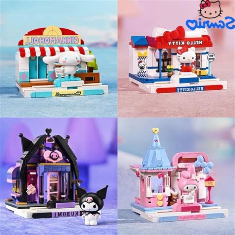 Kuromi Action Cinnamoroll Lego Mymelody Sanrio Kitty Building Compatible Assembly With Anime