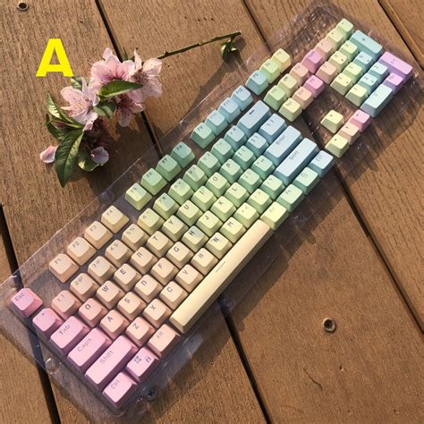 Gradient Oem Keycaps Set Artisan 648798104 Key Cap Mx Etsy