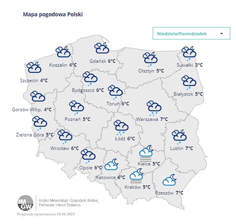 IMGW PIB METEO POLSKA On Twitter W Nocy Pochmurno I Opady Deszczu