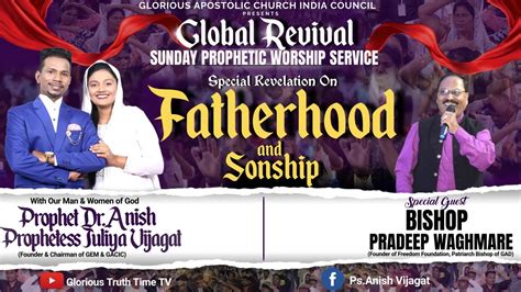 Live Global Revival Sunday Prophetic Worship Service With Prophet