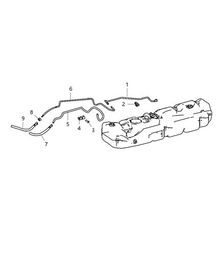 Fuel Line 2007 Dodge Sprinter 2500