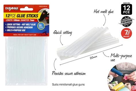 Hot Glue Sticks 7mm 12 Pack Refill