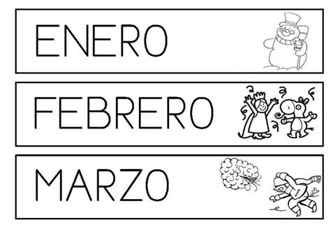 CARTELES MESES DEL AÑO Scuola