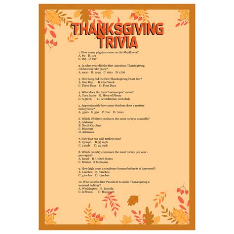 Thanksgiving Trivia And Answers 12 Free Pdf Printables Printablee