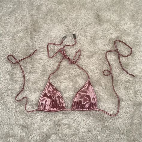 Gorgeous Dolce Gabbana Triangle Bikini Top In Pink Depop