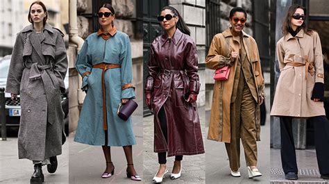 Paris Fashion Week Fall 2023 Street Style Trend Trench Coats