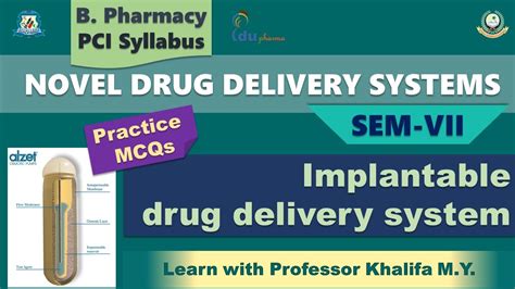 Mcqs On Implantable Drug Delivery Systems Youtube