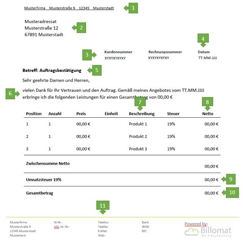 Auftragsbest Tigung Muster Vorlage Kostenlos Herunterladen