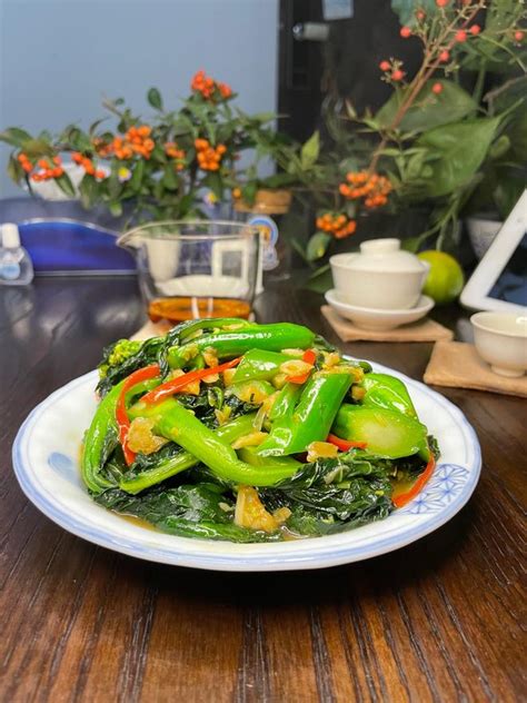 【蚝油芥兰的做法步骤图，蚝油芥兰怎么做好吃】弯弯的茶饭食下厨房