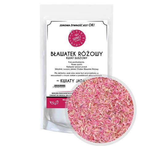 Suszone Płatki Chaber Różowy Bławatek 1Kg Kwiaty Jadalne Winoszarnia