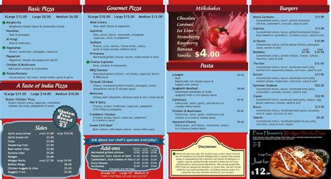 Menu At Pizza Heaven Pizzeria Waitara