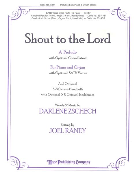 Shout to the Lord by Darlene Zschech/arr. Raney| J.W. Pepper Sheet Music