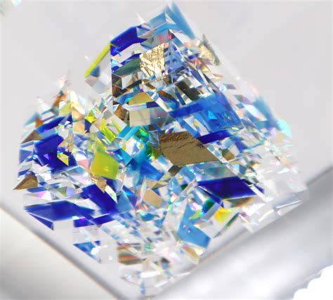 Jon Kuhn - Jon Kuhn ''Winter Moon - 2024' 6 Layers Glass Art Cube