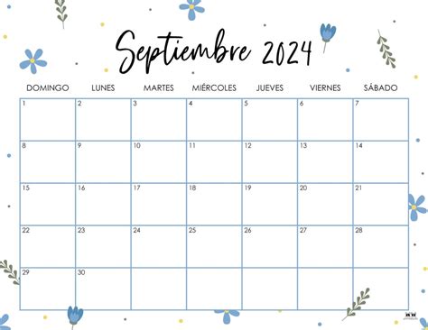 September 2024 Calendar Spanish Kiah Selene